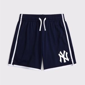 Abercrombie & Fitch Blue and White Athletic Shorts